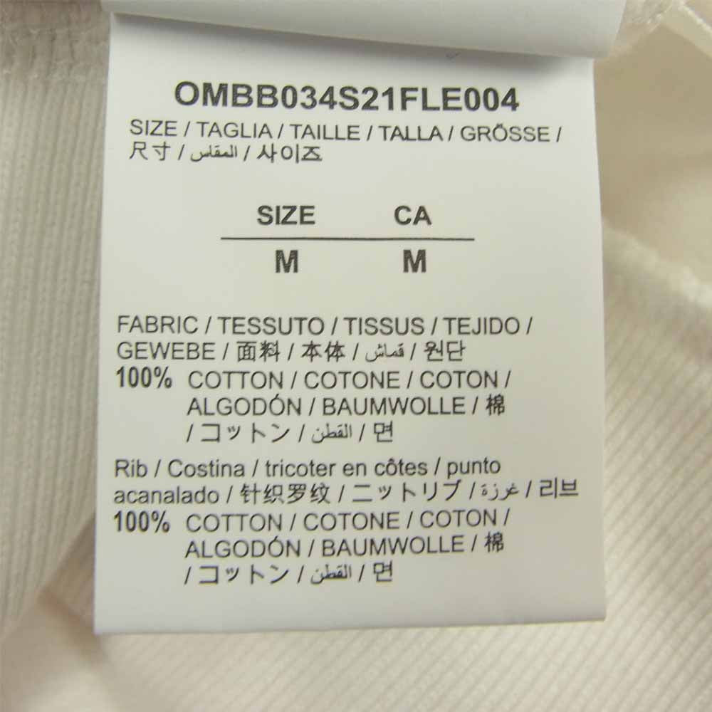OFF-WHITE オフホワイト 0MBB034S21FLE0040110 SPRAY MARKER SLIM HOODIE スプレー マーカー スリムフィット ロゴ フーディ パーカー ホワイト系 M【中古】