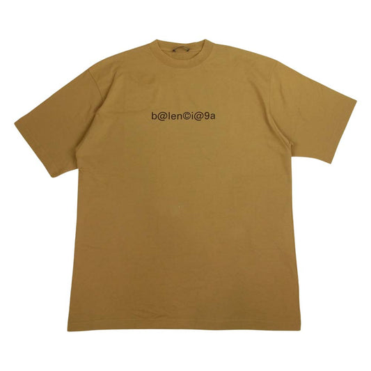 BALENCIAGA バレンシアガ 20SS 620969 ジャパンタグ Symbolic ロゴ プリント 半袖 Ｔシャツ ベージュ系 XS【美品】【中古】