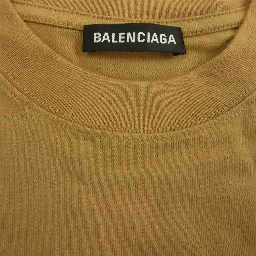 BALENCIAGA バレンシアガ 20SS 620969 ジャパンタグ Symbolic ロゴ プリント 半袖 Ｔシャツ ベージュ系 XS【美品】【中古】