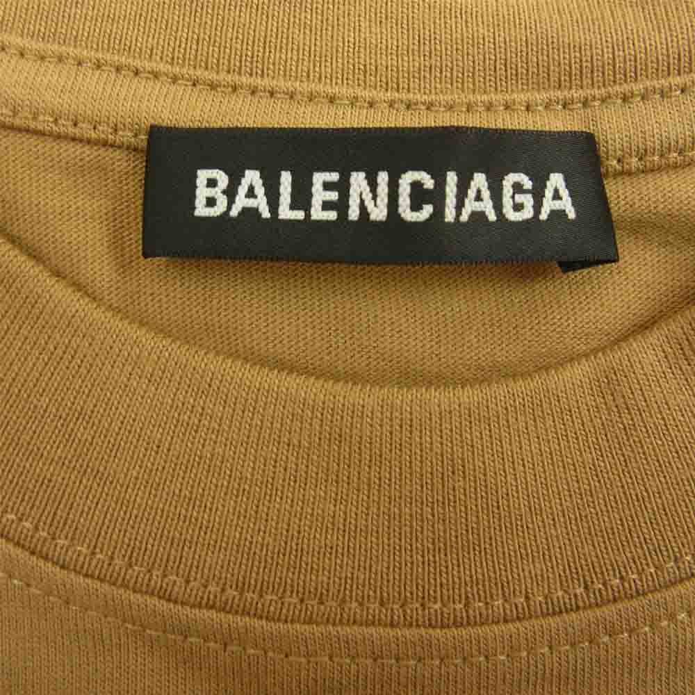 BALENCIAGA バレンシアガ 20SS 620969 ジャパンタグ Symbolic ロゴ プリント 半袖 Ｔシャツ ベージュ系 XS【美品】【中古】