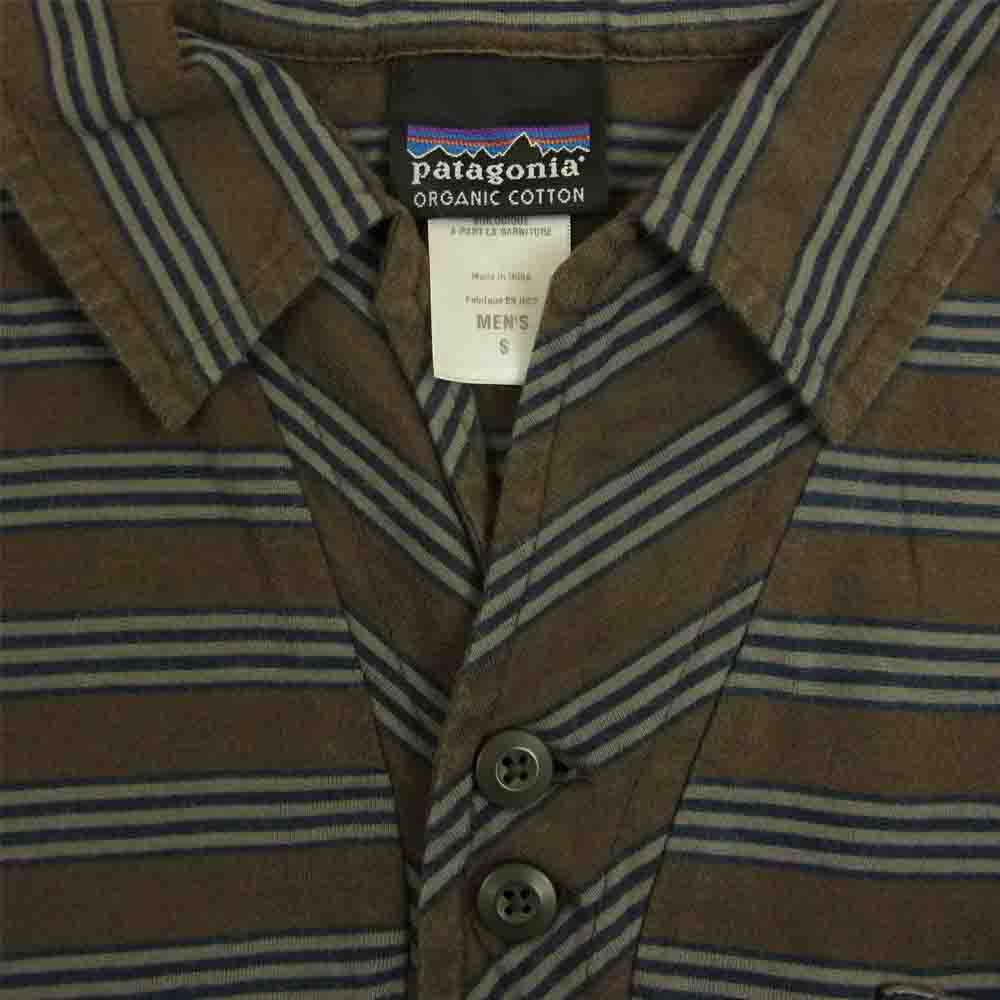 patagonia パタゴニア 09SS 52755 09年製 Short Sleeved Squeaky Clean Polo Shirt スクイーキー クリーン ポロ シャツ ブラウン系 S【中古】