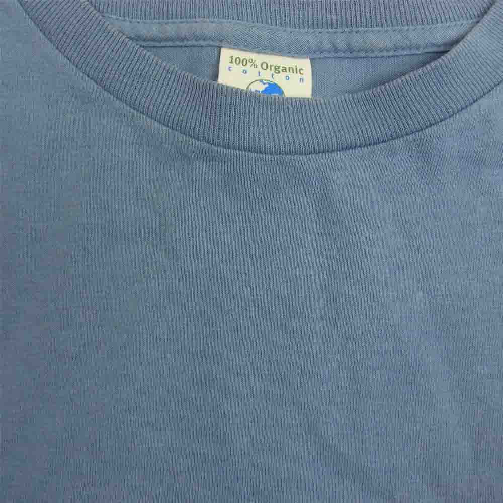 patagonia パタゴニア オーガニック コットン 刺繍 ロゴ Tシャツ ブルー系 S【中古】