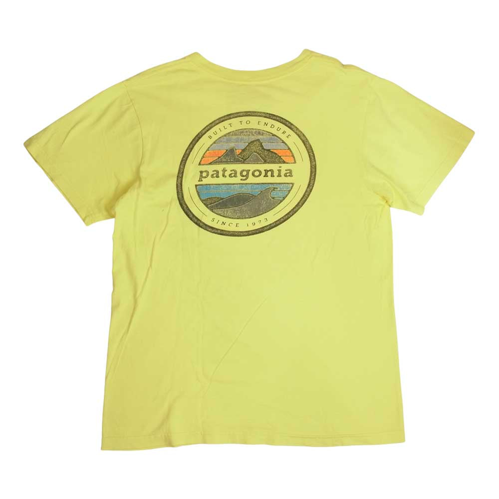 patagonia パタゴニア 14SS 51767 14年製 Rivet Logo T-Shirts リベット ロゴ Tシャツ イエロー系 S【中古】