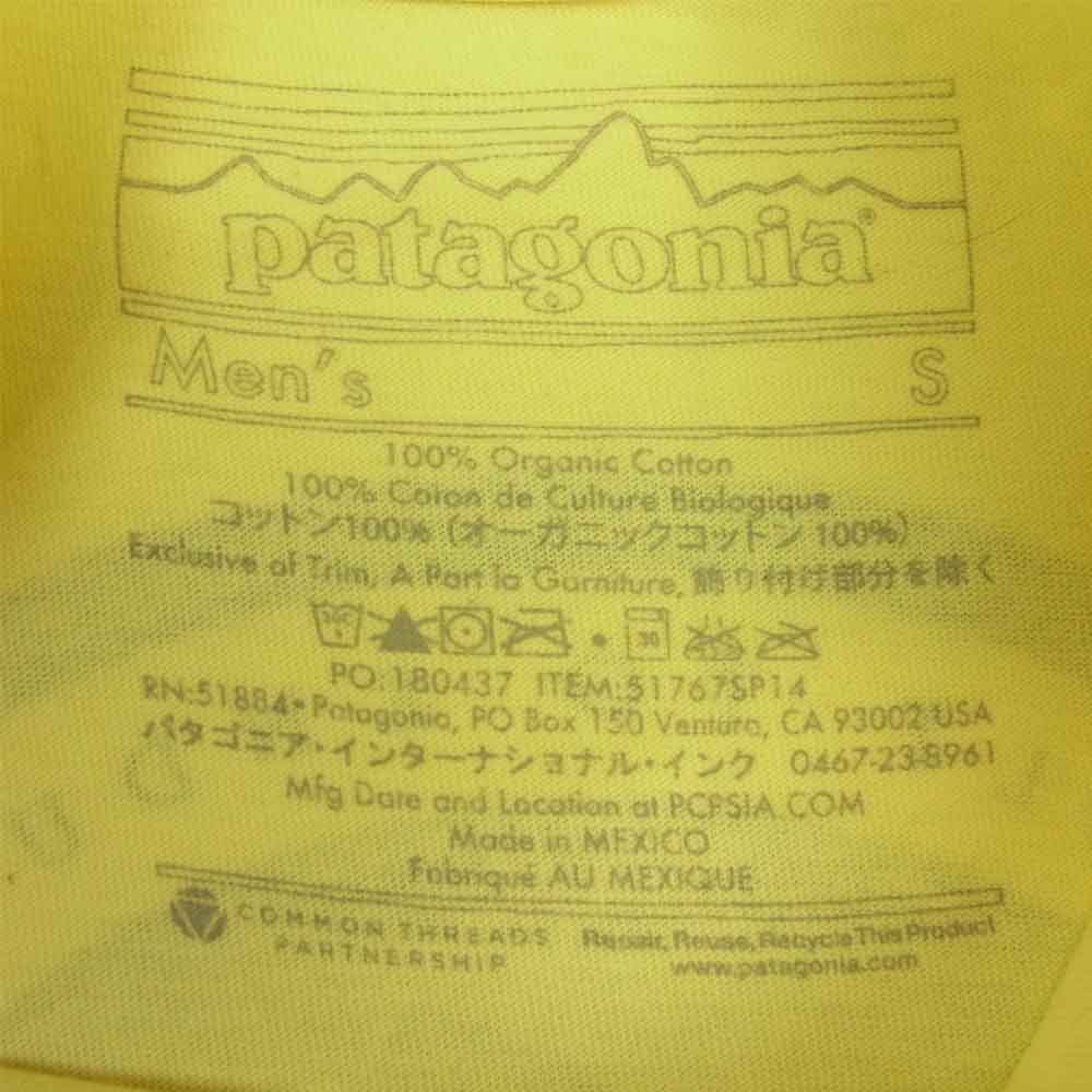 patagonia パタゴニア 14SS 51767 14年製 Rivet Logo T-Shirts リベット ロゴ Tシャツ イエロー系 S【中古】