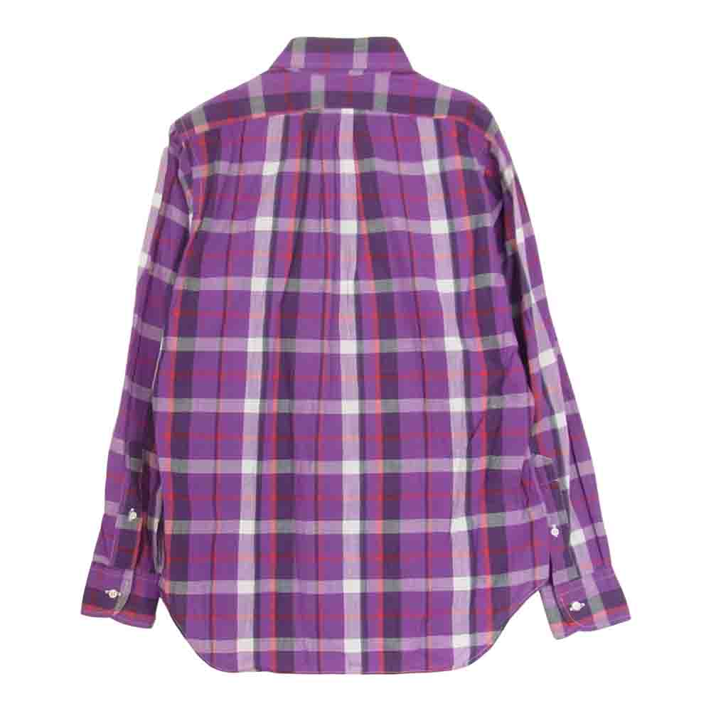 INDIVIDUALIZED SHIRTS インディビジュアライズドシャツ ボタンダウン チェック シャツ パープル系 15/33【中古】