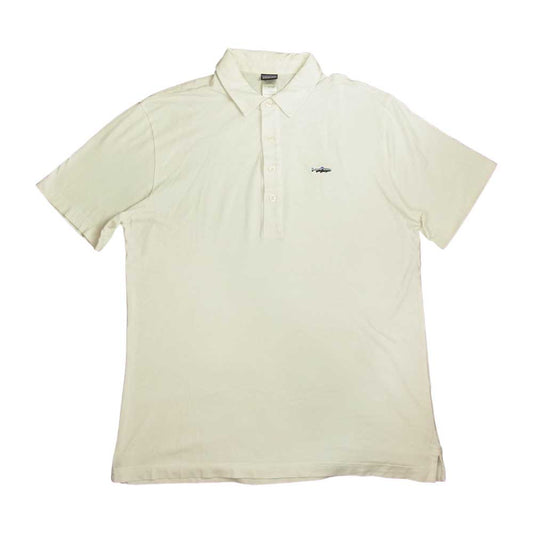 patagonia パタゴニア 13SS 52205 13年製 Trout Fitz Roy Polo Shirts トラウト フィッツ ロイ ロゴ ポロシャツ ホワイト系 M【中古】