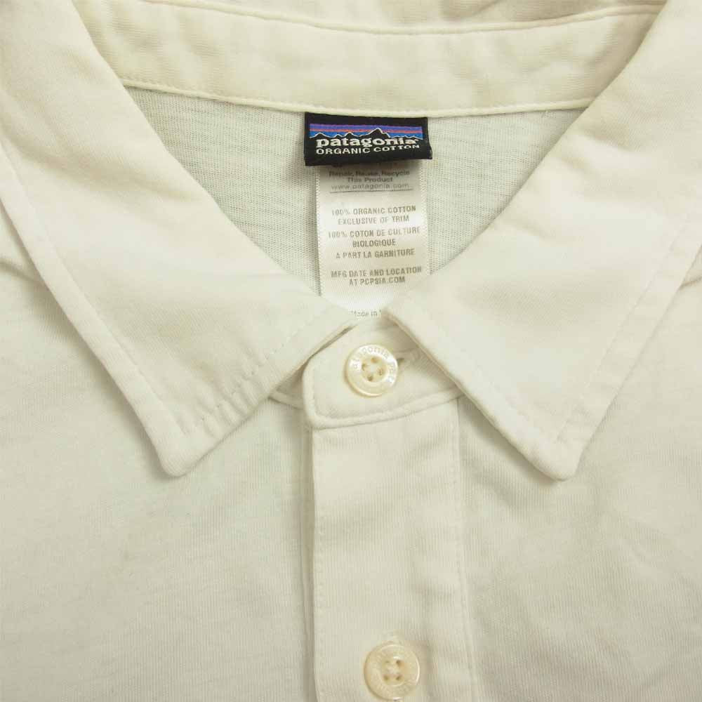 patagonia パタゴニア 13SS 52205 13年製 Trout Fitz Roy Polo Shirts トラウト フィッツ ロイ ロゴ ポロシャツ ホワイト系 M【中古】