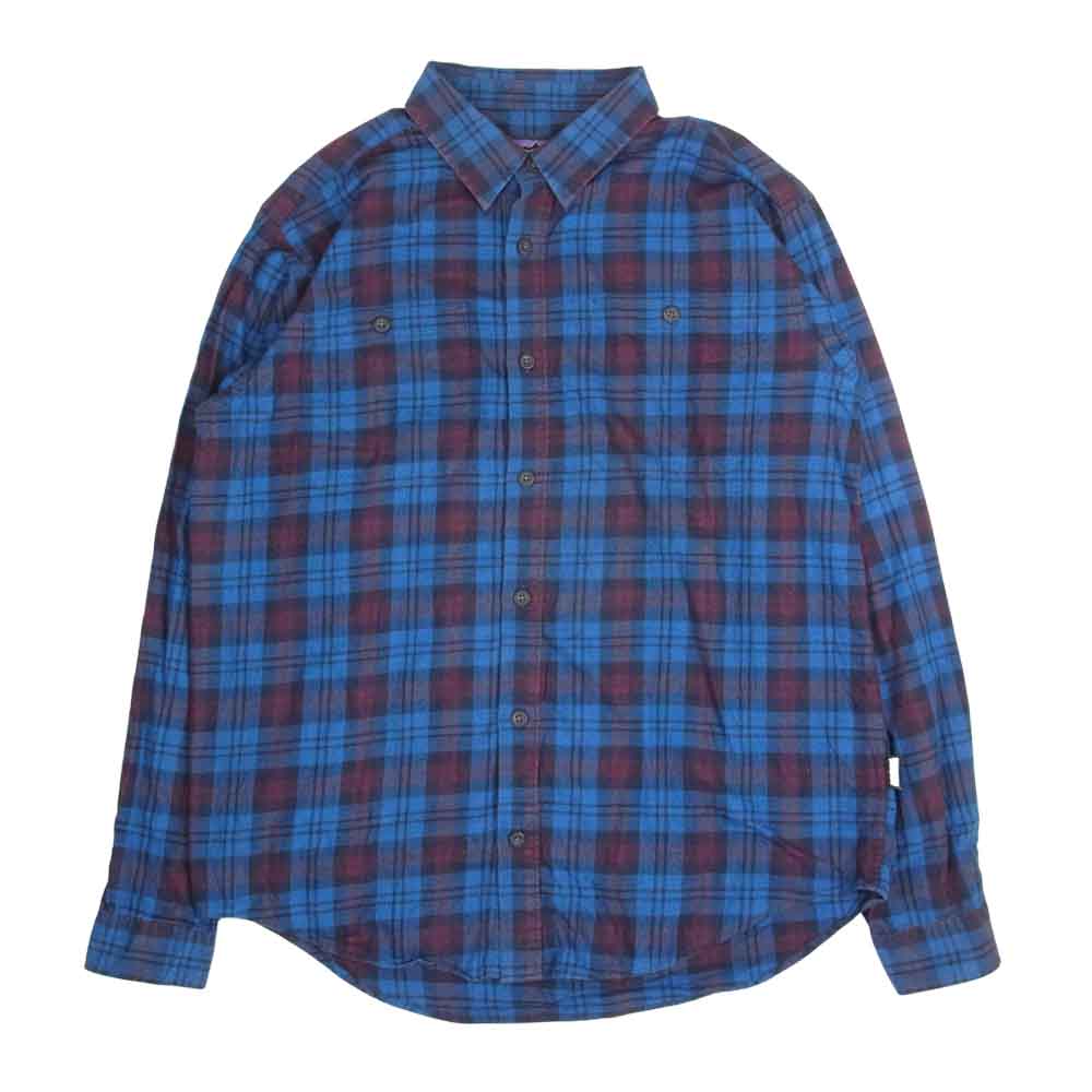 patagonia パタゴニア 14AW 53837 14年製 L/S Pima Cotton Shirts ロングスリーブ ピマ コットン シャツ ブルー系 M【中古】