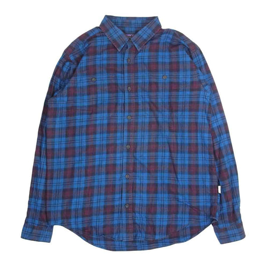 patagonia パタゴニア 14AW 53837 14年製 L/S Pima Cotton Shirts ロングスリーブ ピマ コットン シャツ ブルー系 M【中古】