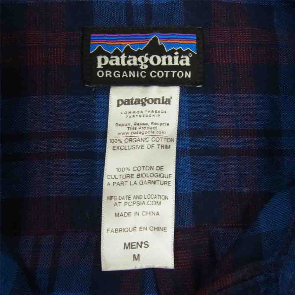 patagonia パタゴニア 14AW 53837 14年製 L/S Pima Cotton Shirts ロングスリーブ ピマ コットン シャツ ブルー系 M【中古】