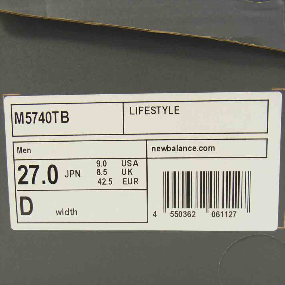 NEW BALANCE ニューバランス M5740TB マルチカラー系 27cm【中古】