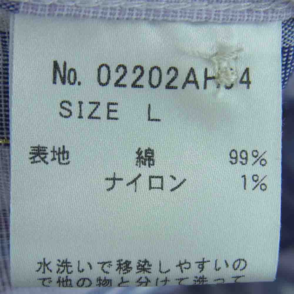 HYSTERIC GLAMOUR ヒステリックグラマー 02202AH04 チェック ウエスタン 半袖 シャツ パープル系 L【美品】【中古】