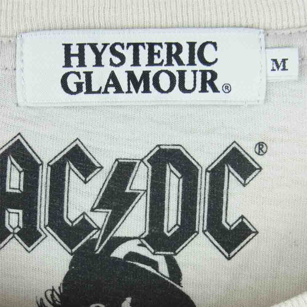HYSTERIC GLAMOUR ヒステリックグラマー 0222CT15 ACDC プリント 半袖 Tシャツ コットン 日本製 グレー系 M【中古】