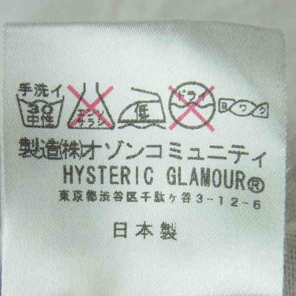 HYSTERIC GLAMOUR ヒステリックグラマー 0222CT15 ACDC プリント 半袖 Tシャツ コットン 日本製 グレー系 M【中古】