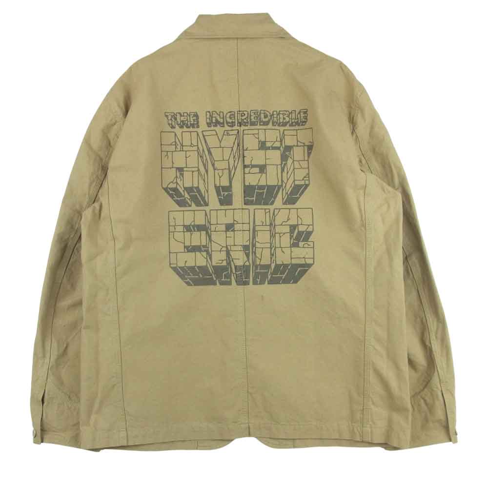 HYSTERIC GLAMOUR ヒステリックグラマー 02203AB09 INCREDIBLE 3ツ釦 テーラード ジャケット ベージュ系 L【新古品】【未使用】【中古】