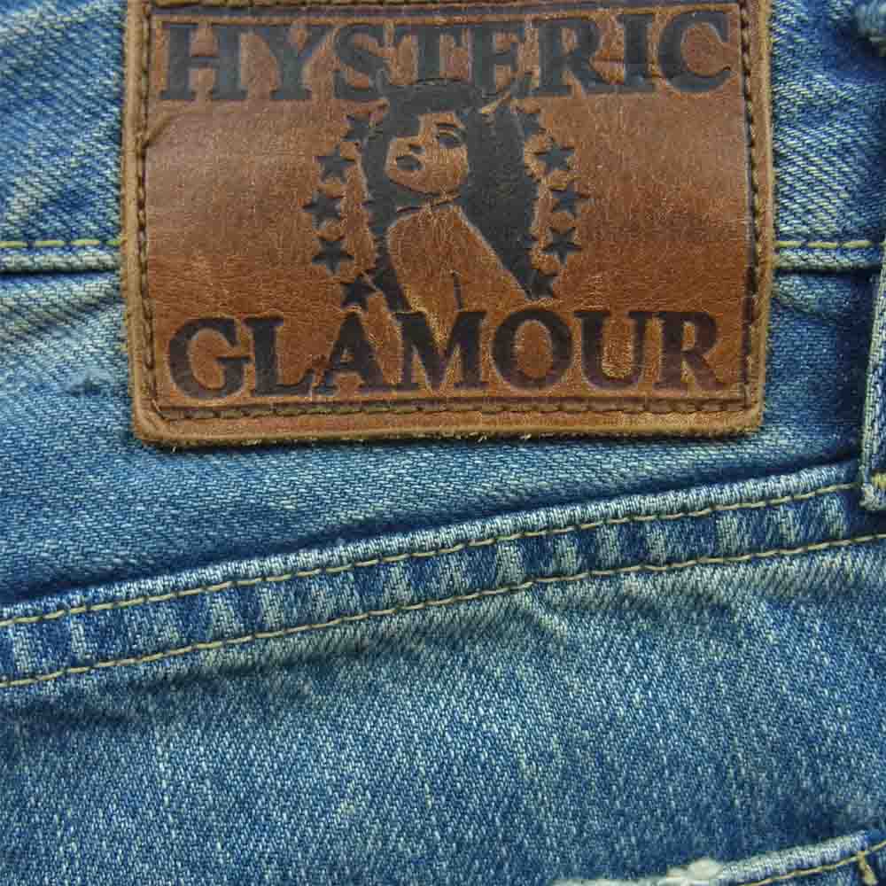 HYSTERIC GLAMOUR ヒステリックグラマー 0204AP06 CPR加工 スタッズ ボタンフライ デニム パンツ インディゴブルー系 32【中古】
