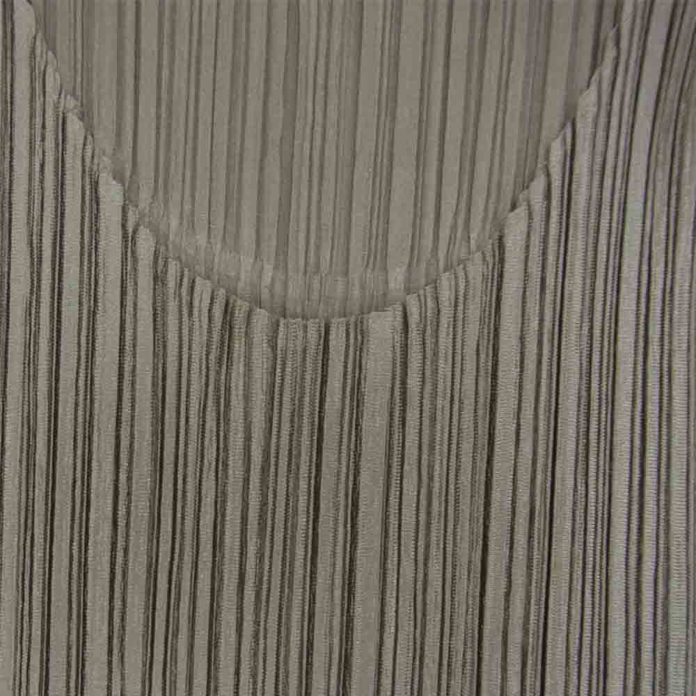 PLEATS PLEASE プリーツプリーズ イッセイミヤケ PP31-JH106 プリーツ加工 ノースリーブ ワンピース  シルバー系 3【美品】【中古】