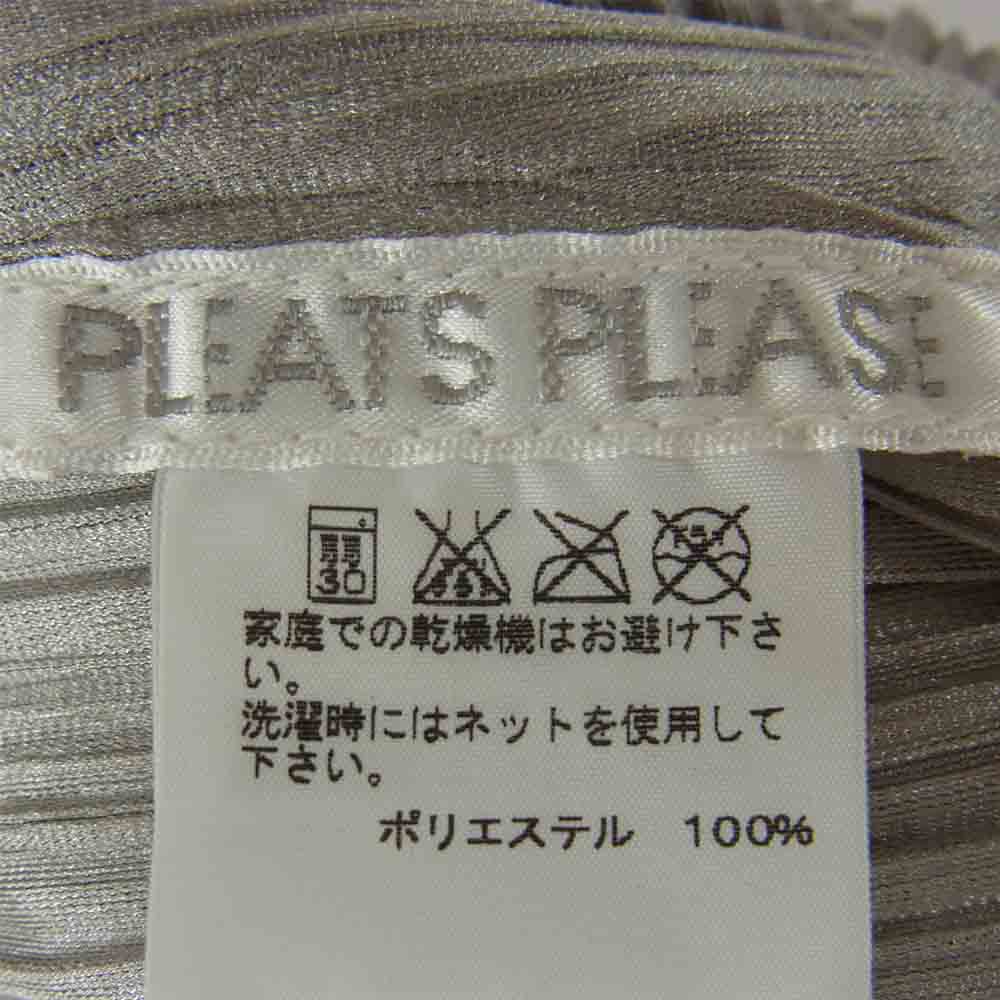 PLEATS PLEASE プリーツプリーズ イッセイミヤケ PP31-JH106 プリーツ加工 ノースリーブ ワンピース  シルバー系 3【美品】【中古】
