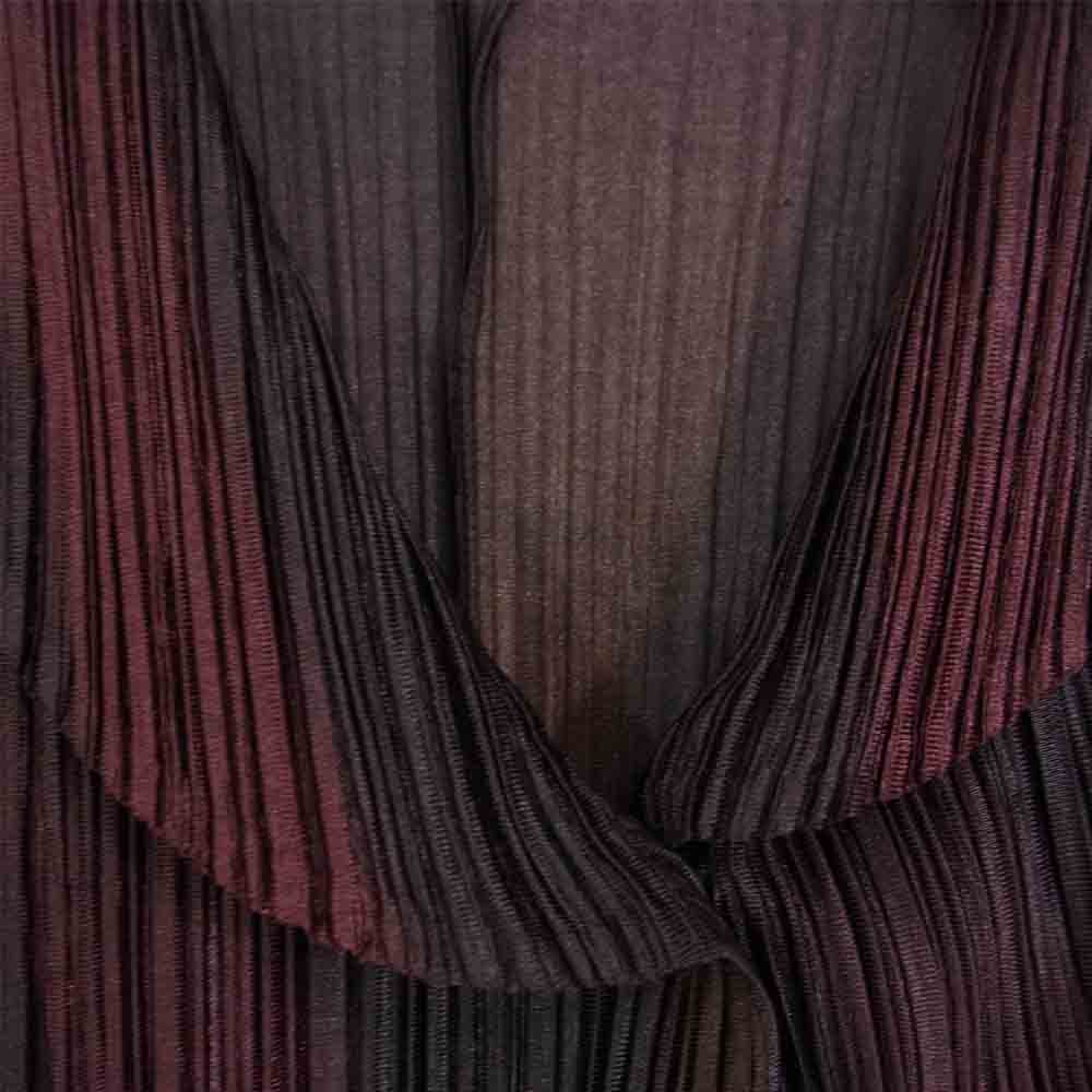 PLEATS PLEASE プリーツプリーズ イッセイミヤケ PP93-JD702 プリーツ加工 グラデーション ストライプ カーディガン パープル系 4【中古】