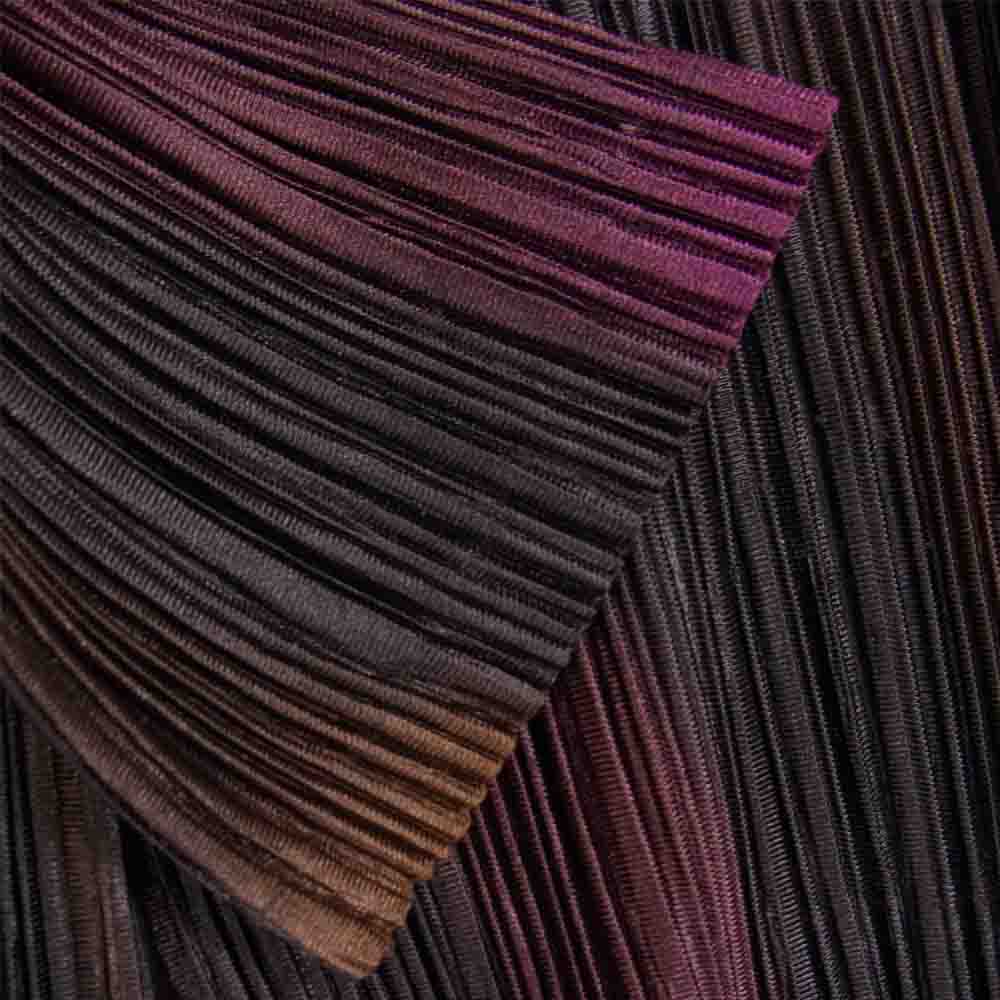 PLEATS PLEASE プリーツプリーズ イッセイミヤケ PP93-JD702 プリーツ加工 グラデーション ストライプ カーディガン パープル系 4【中古】