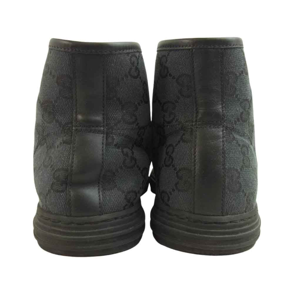 GUCCI グッチ GGキャンバス ハイカット スニーカー ブラック系 6【中古】