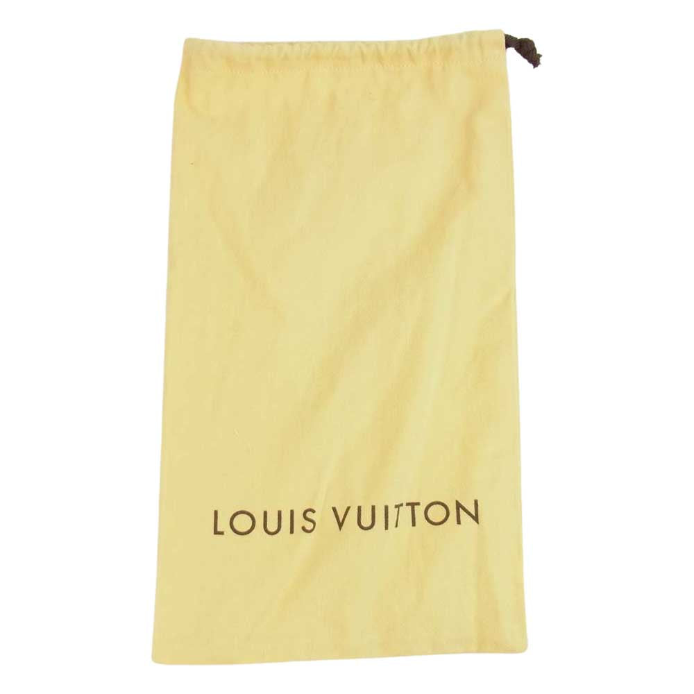LOUIS VUITTON ルイ・ヴィトン ダミエ レザー スエード スリッポン ドライビング シューズ ダークブラウン系 7【中古】