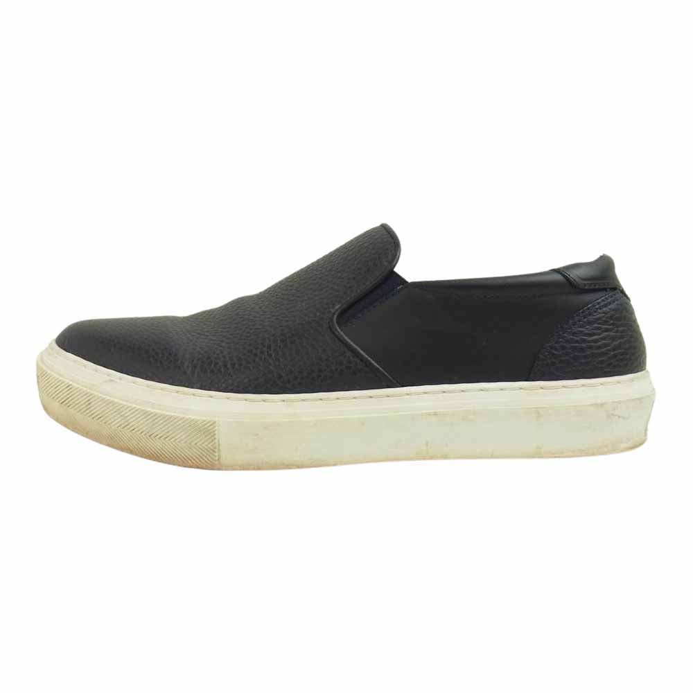 LOUIS VUITTON ルイ・ヴィトン LVロゴ レザー スリッポン スニーカー ネイビー系 6【中古】