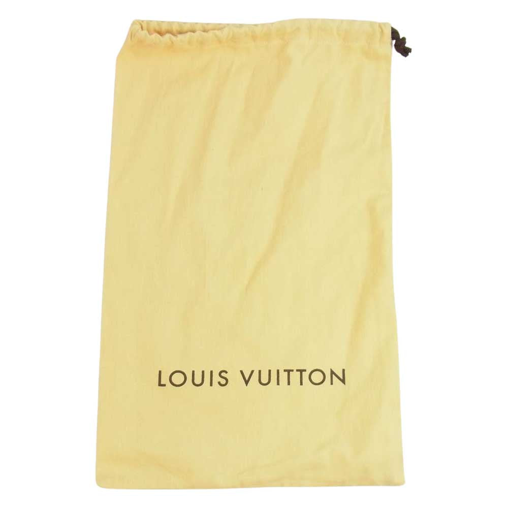 LOUIS VUITTON ルイ・ヴィトン LVロゴ レザー スリッポン スニーカー ネイビー系 6【中古】