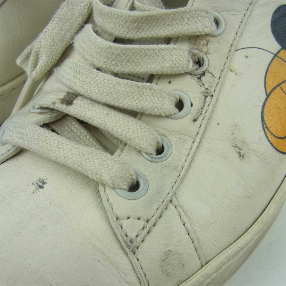 GUCCI グッチ × Disney ディズニー ミッキー 603697 ローカット スニーカー オフホワイト系 6【中古】