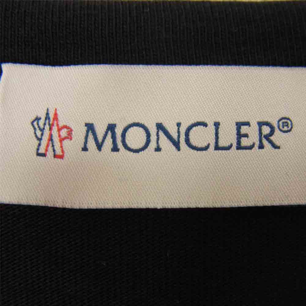 MONCLER モンクレール MAGLIA T-SHIRT M/LUNGA ロゴ 長袖 Tシャツ ブラック系 L【中古】