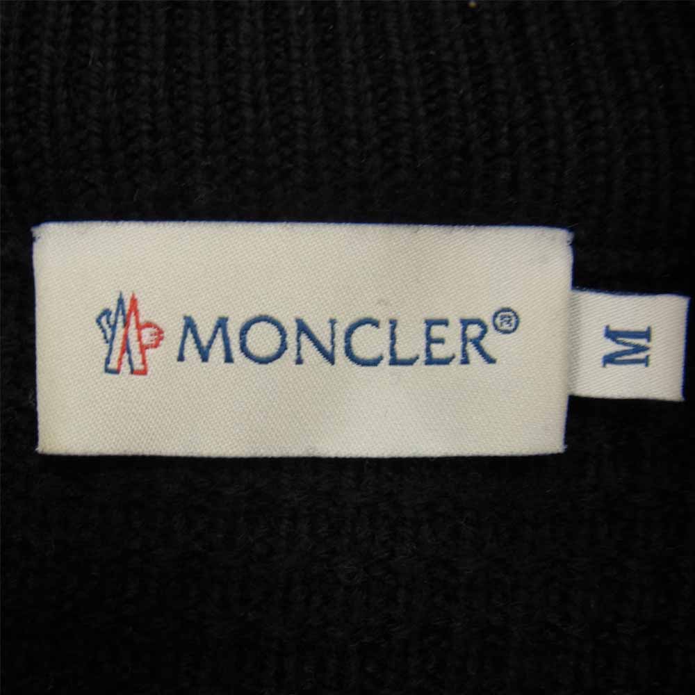 MONCLER モンクレール MAGLIONE TRICOT CARDIGAN ニット切替 ダウン ジャケット ブラック系 M【中古】