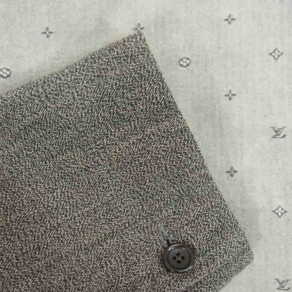 LOUIS VUITTON ルイ・ヴィトン 国内正規品 モノグラム切替 長袖 シャツ グレー系 S【中古】