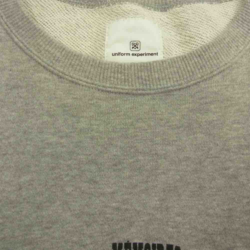 uniform experiment ユニフォームエクスペリメント 21SS UE-210092 ASGER JORN MEMOIRES CREWNECK SWEAT クルーネック スウェット グレー系 2【美品】【中古】