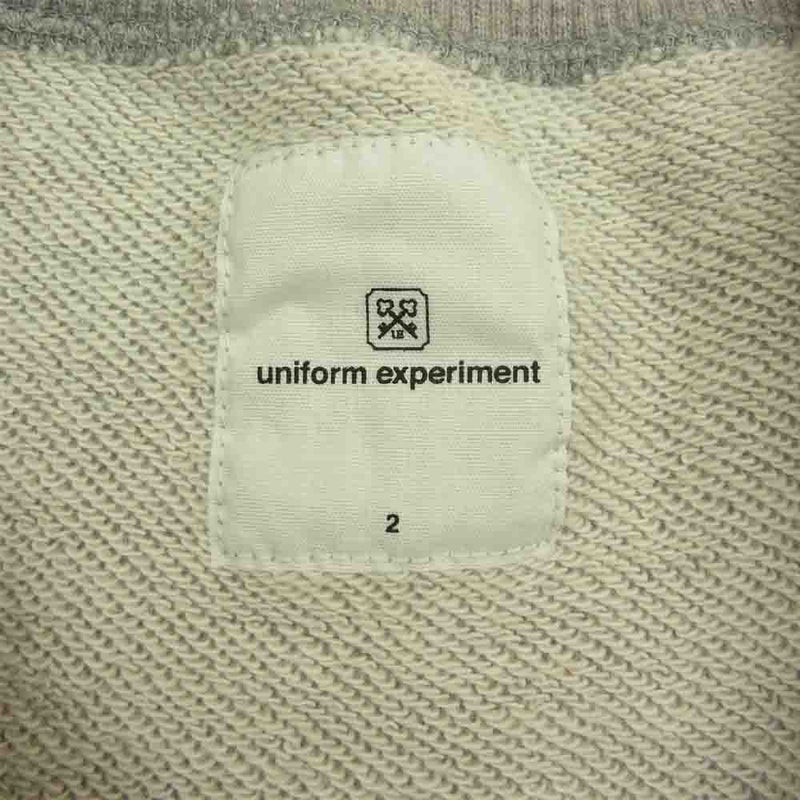 uniform experiment ユニフォームエクスペリメント 21SS UE-210092 ASGER JORN MEMOIRES  CREWNECK SWEAT クルーネック スウェット グレー系 2【美品】【中古】