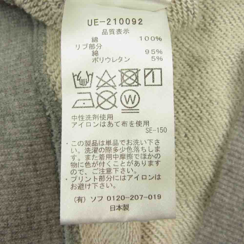 uniform experiment ユニフォームエクスペリメント 21SS UE-210092 ASGER JORN MEMOIRES CREWNECK SWEAT クルーネック スウェット グレー系 2【美品】【中古】