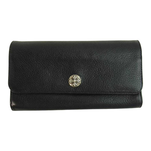 CHROME HEARTS クロムハーツ（原本有） JUDY ジュディ レザー 長財布 ブラック系【中古】