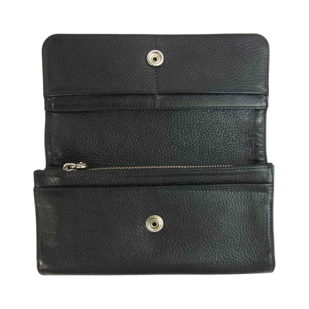 CHROME HEARTS クロムハーツ（原本有） JUDY ジュディ レザー 長財布 ブラック系【中古】