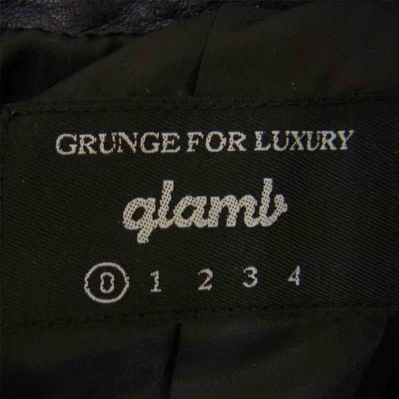 glamb グラム GB0419JKT02 ダーデンレザー　袖切替 ジャケット ブラック系 O【中古】