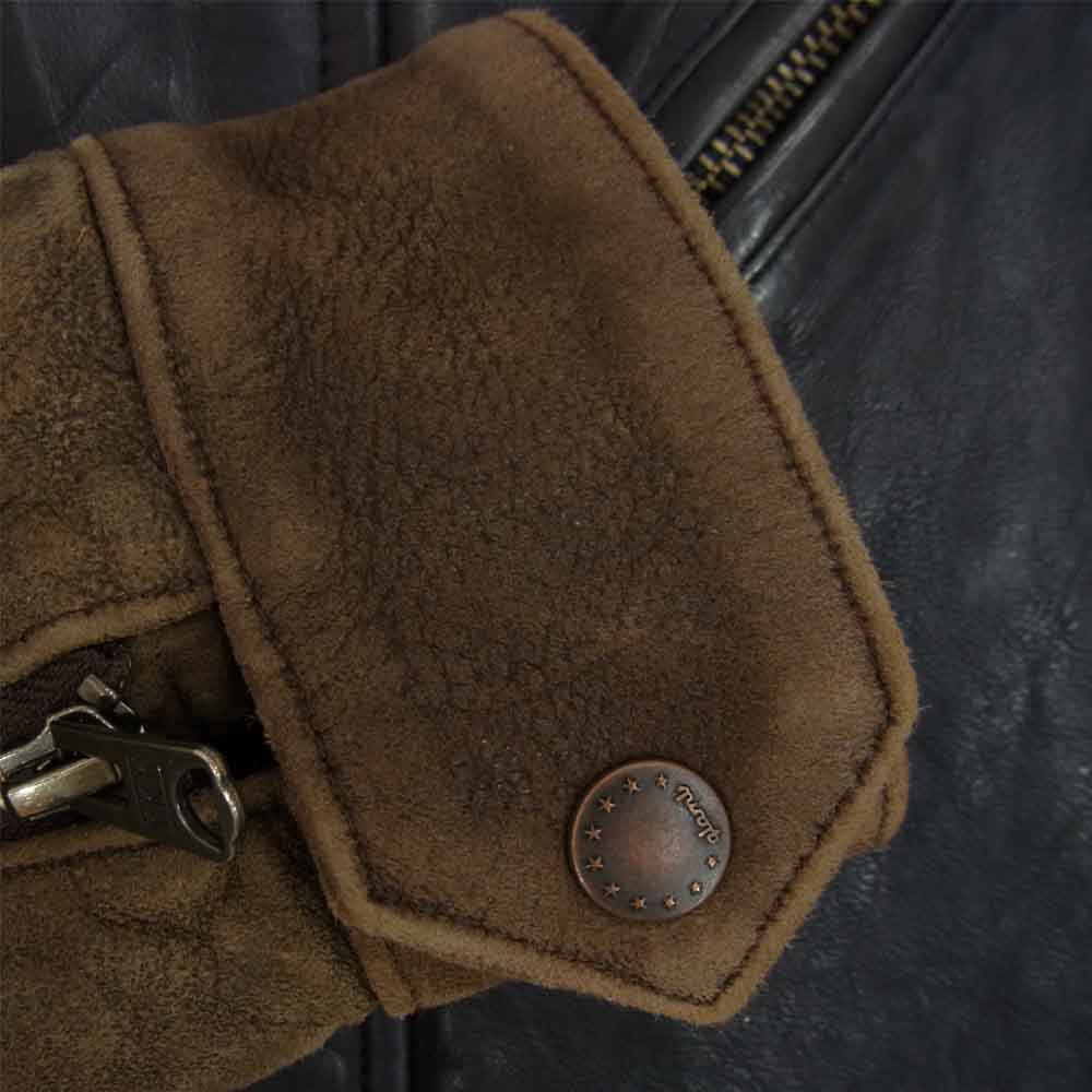 glamb グラム GB0419JKT02 ダーデンレザー　袖切替 ジャケット ブラック系 O【中古】