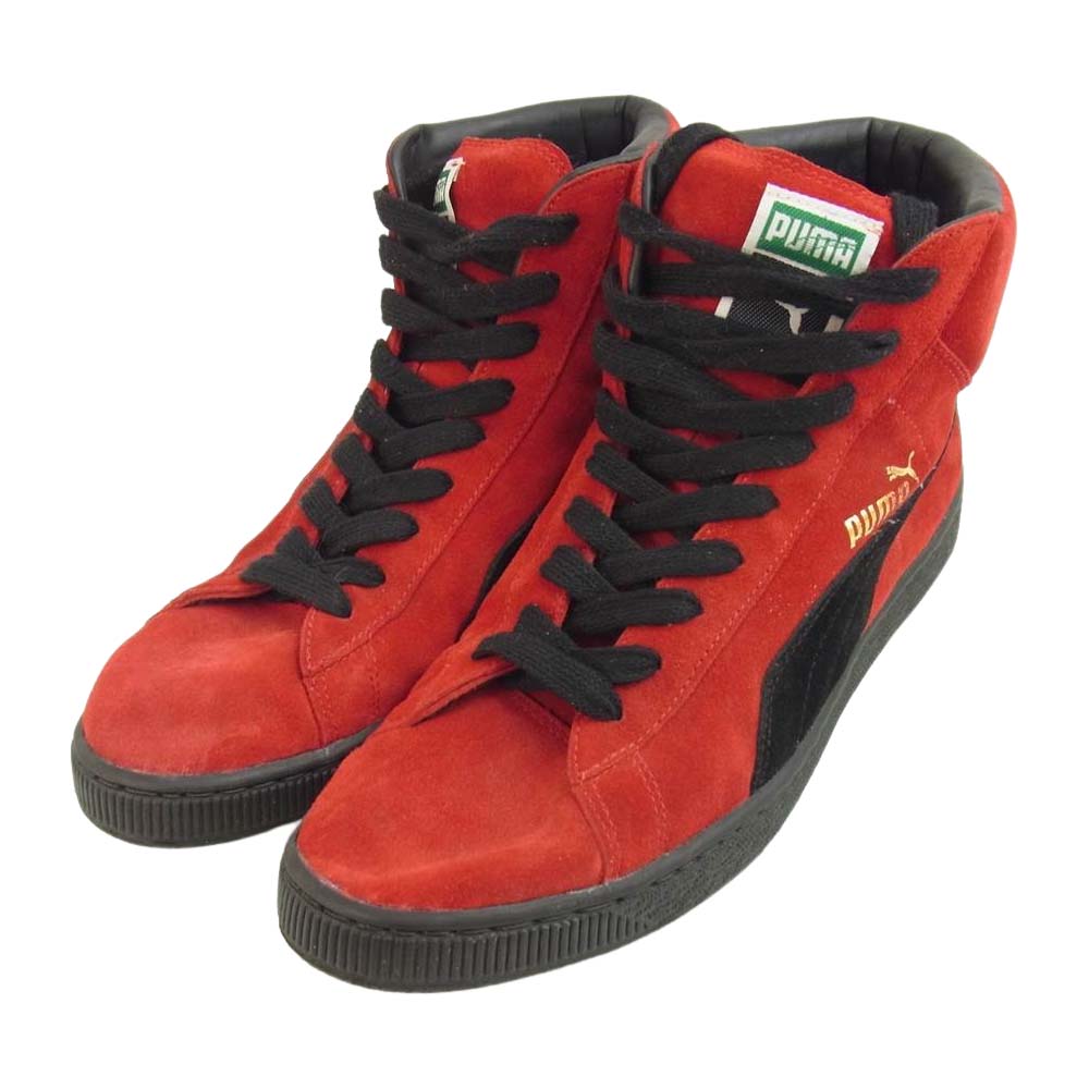 PUMA プーマ スエード ハイカット スニーカー レッド レッド系 28.5cm【中古】