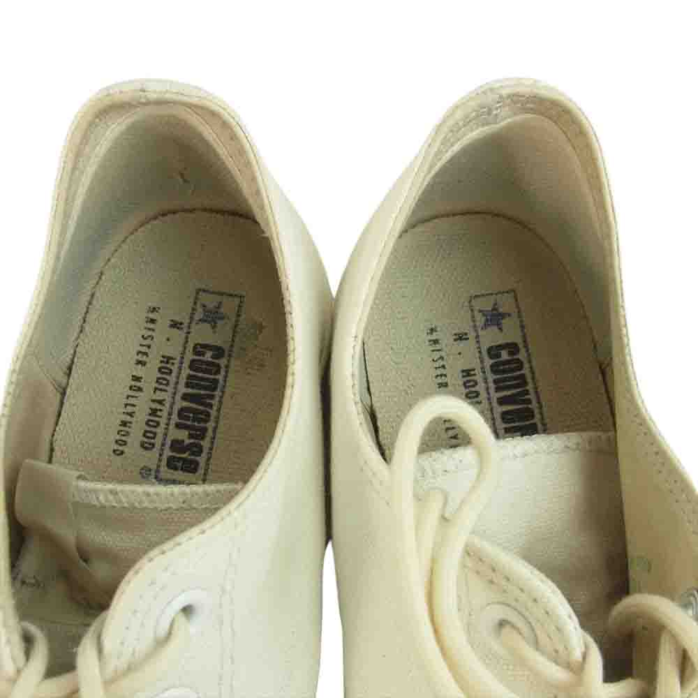 CONVERSE コンバース × N.HOOLYWOOD エヌハリウッド ミスターハリウッド AS RETRO NH OX チャックテイラー ローカット スニーカー オフホワイト系【中古】