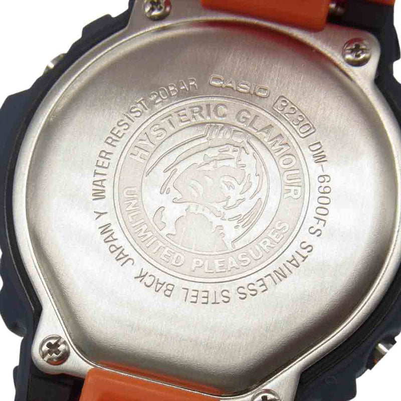 G-SHOCK ジーショック DW-6900FS × HYSTERIC  GLAMOUR ヒステリックグラマー 腕時計 ウォッチ ネイビー系 オレンジ系【新古品】【未使用】【中古】