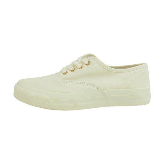 MAISON KITSUNE メゾンキツネ KWA-4350-B ローカット キャンバス スニーカー ホワイト系 24cm【中古】