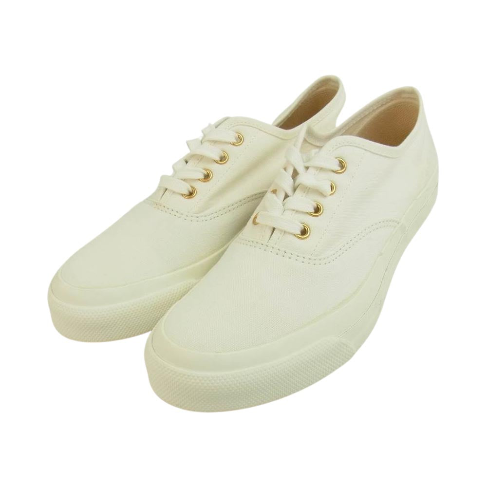 MAISON KITSUNE メゾンキツネ KWA-4350-B ローカット キャンバス スニーカー ホワイト系 24cm【中古】