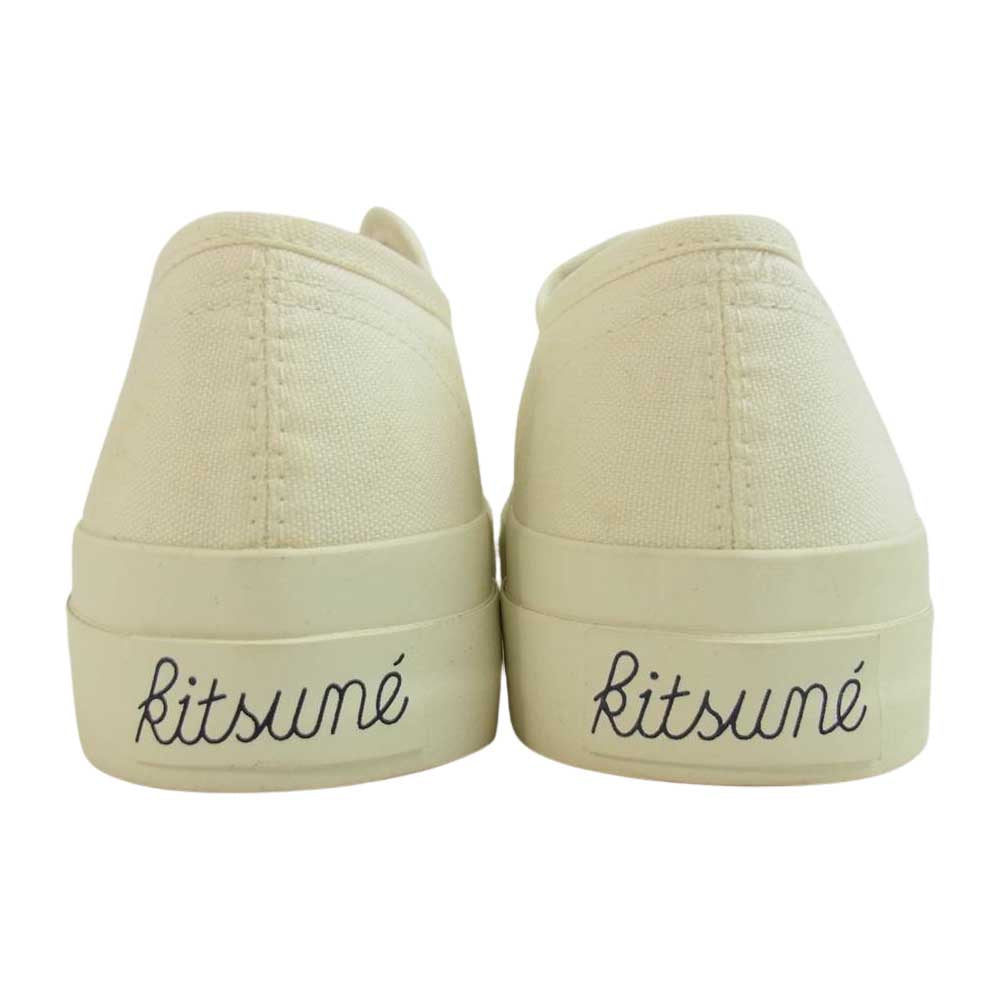 MAISON KITSUNE メゾンキツネ KWA-4350-B ローカット キャンバス スニーカー ホワイト系 24cm【中古】