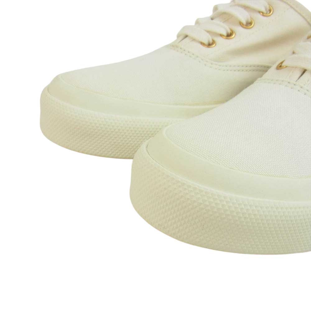 MAISON KITSUNE メゾンキツネ KWA-4350-B ローカット キャンバス スニーカー ホワイト系 24cm【中古】