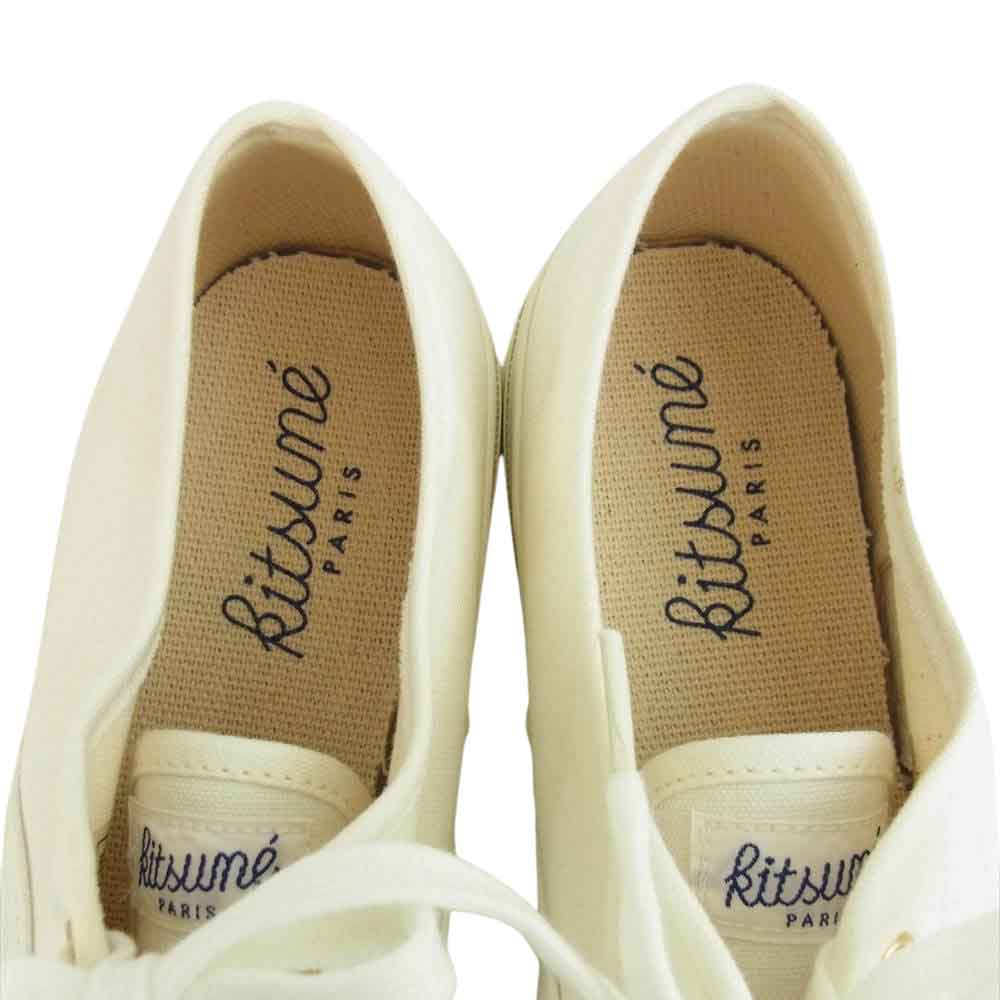 MAISON KITSUNE メゾンキツネ KWA-4350-B ローカット キャンバス スニーカー ホワイト系 24cm【中古】