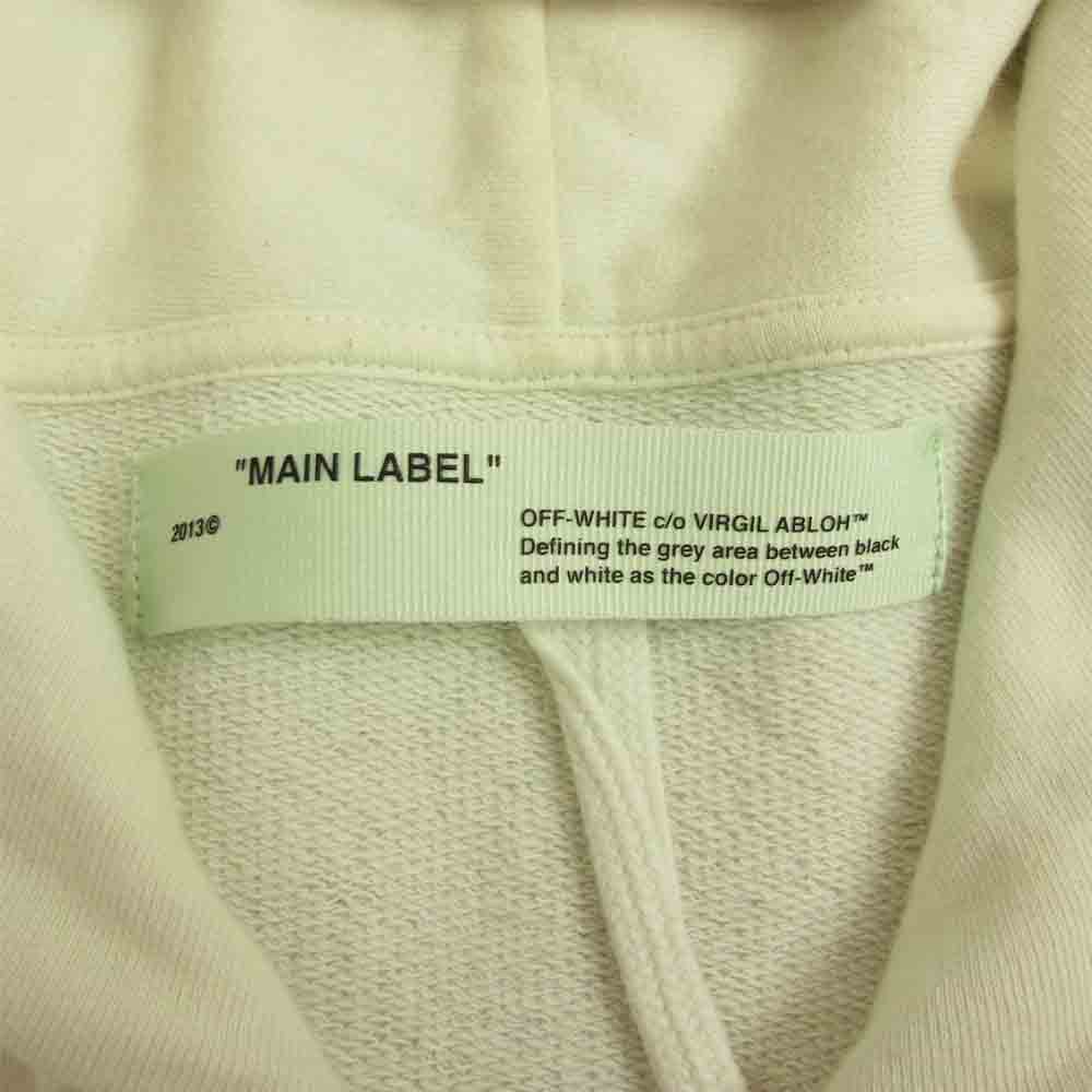 OFF-WHITE オフホワイト 19SS 0MBE001R190030120288 DIAG COLORED ARROW ZIP HOODIE ジップ フーディ パーカー ベージュ系 L【中古】