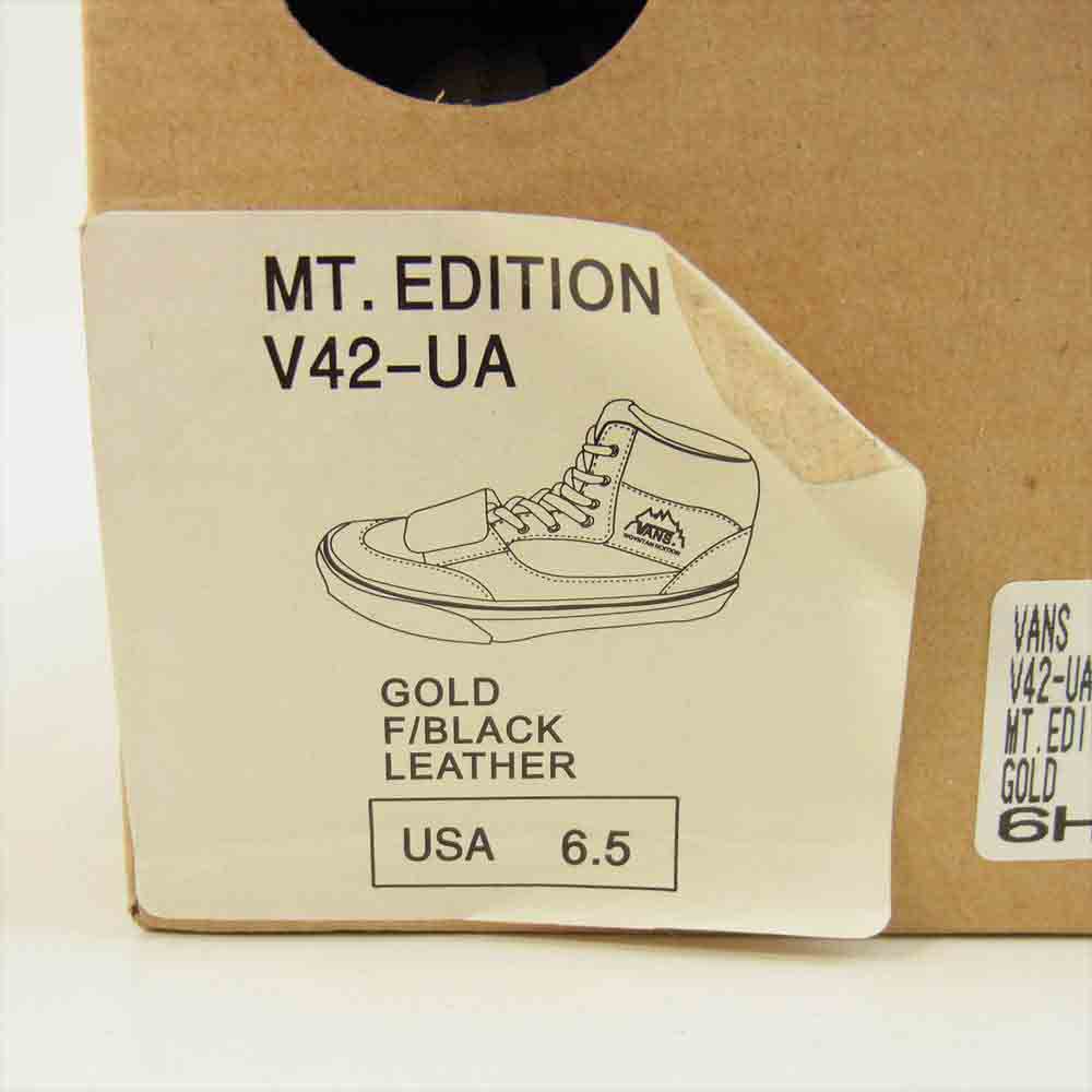 VANS バンズ V42-UA × ユナイテッドアローズ 別注 MT.EDITION マウンテン エディション スニーカー ゴールド系 US 6.5【美品】【中古】