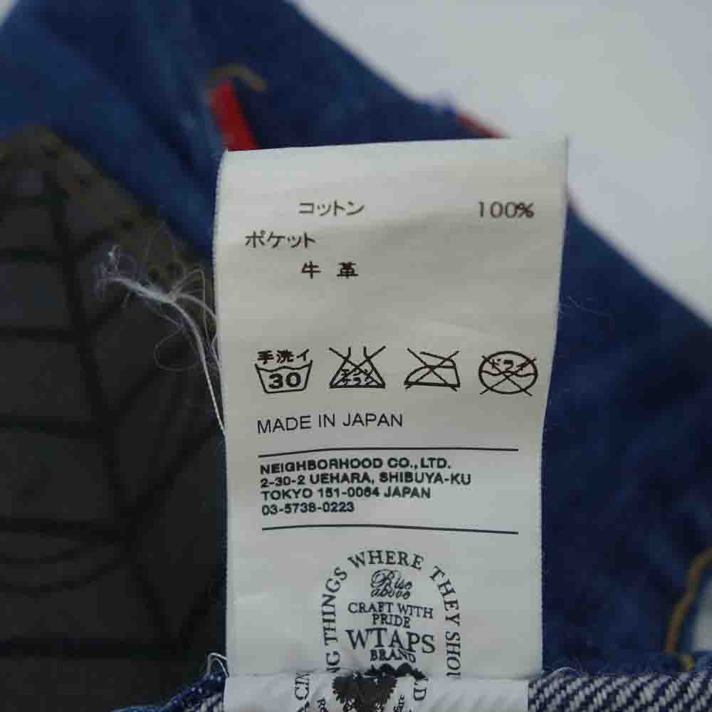 WTAPS ダブルタップス DCDT-PT-M02 BLUES ブルース クラッシュ加工 ワッペン デニム パンツ インディゴブルー系 表記無し(W35相当)【中古】